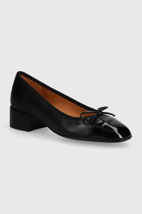 Kožne salonke Billi Bi boja: crna, s debelom potpeticom, A6050