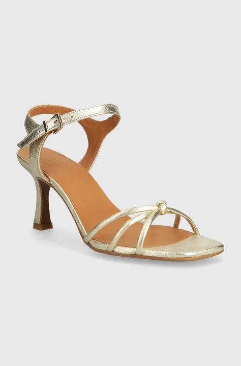 Kožené sandály Billi Bi zlatá barva, A6132