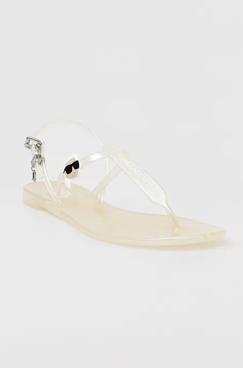 Sandále Karl Lagerfeld JELLY dámske, priehľadná farba, KL80002N