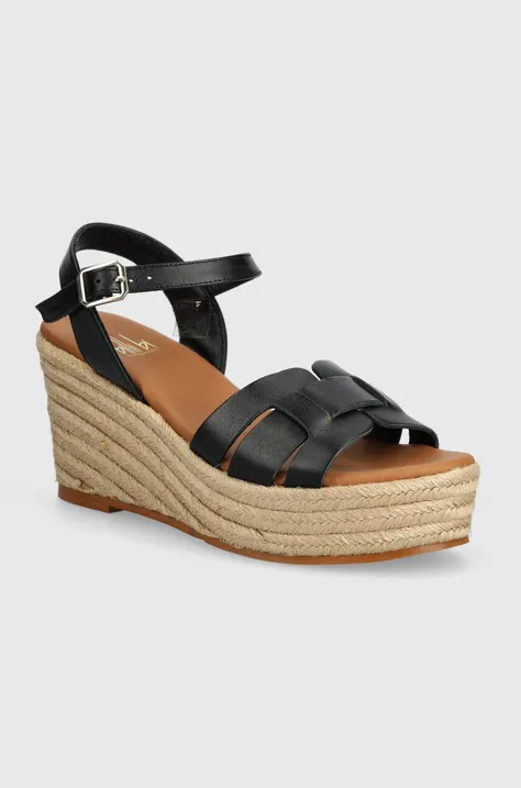 Kožne sandale Billi Bi boja: crna, A5963