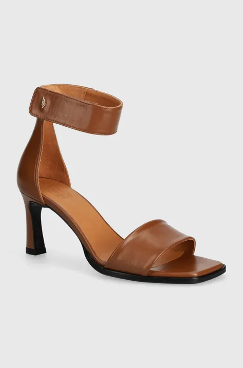 Kožne sandale Billi Bi boja: smeđa, A6142