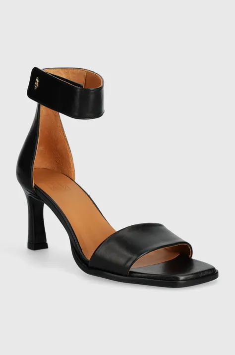 Kožne sandale Billi Bi boja: crna, A6142