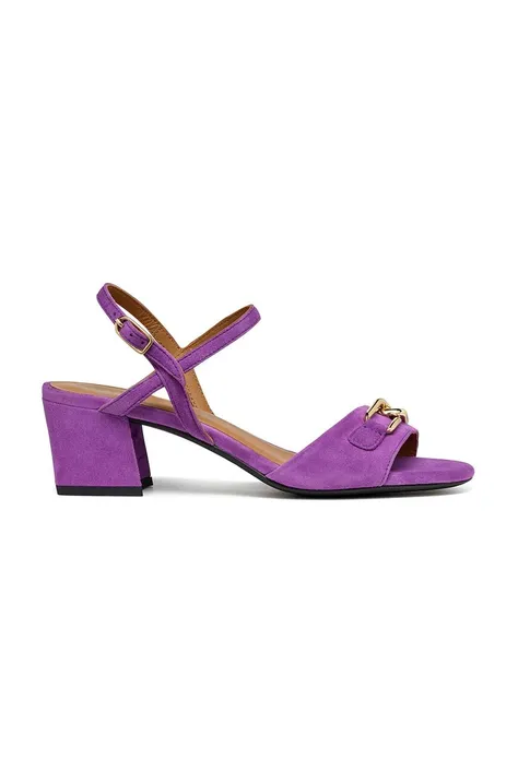 Semišové sandále Geox D NEW ERAKLIA 50 A fialová farba, D45RNA 00021 C8000