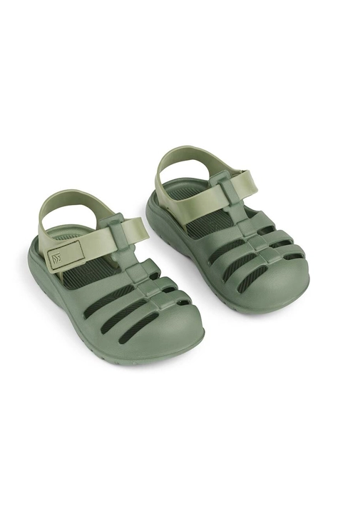 Dětské sandály Liewood Beau Sandals zelená barva