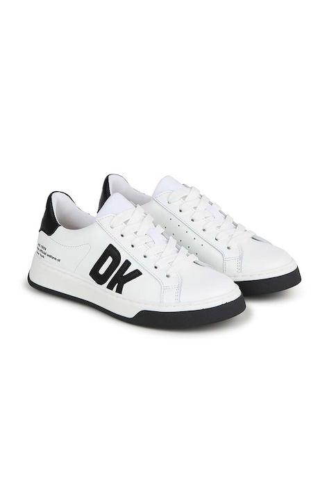 Dkny sneakersy skórzane dziecięce kolor biały