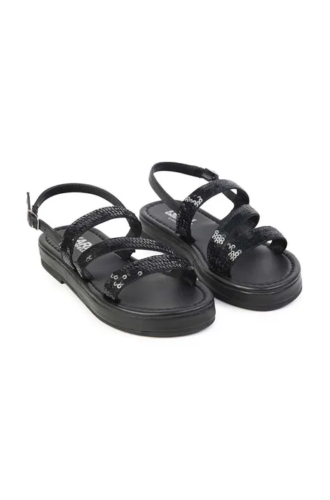 Detské sandále Karl Lagerfeld čierna farba