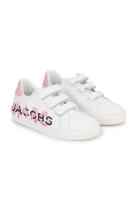Detské kožené tenisky Marc Jacobs biela farba