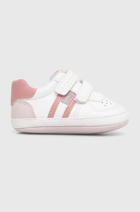 Dětské boty Tommy Hilfiger růžová barva