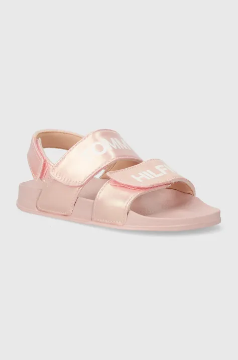 Дитячі сандалі Tommy Hilfiger колір рожевий