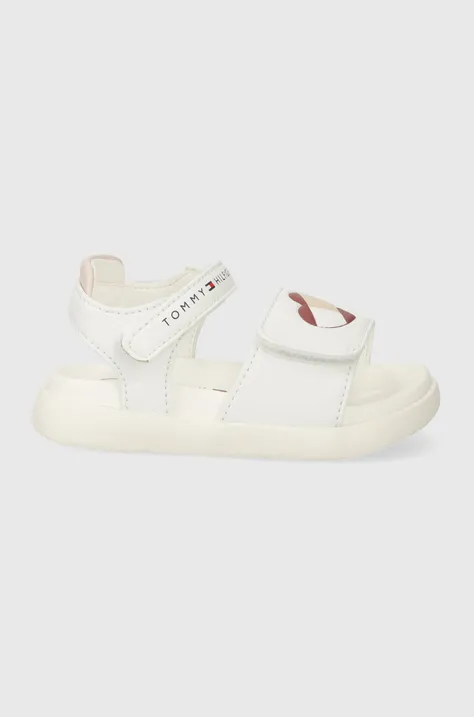 Dětské sandály Tommy Hilfiger bílá barva
