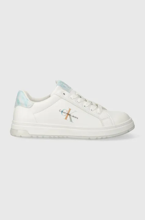 Calvin Klein Jeans sneakers pentru copii culoarea alb