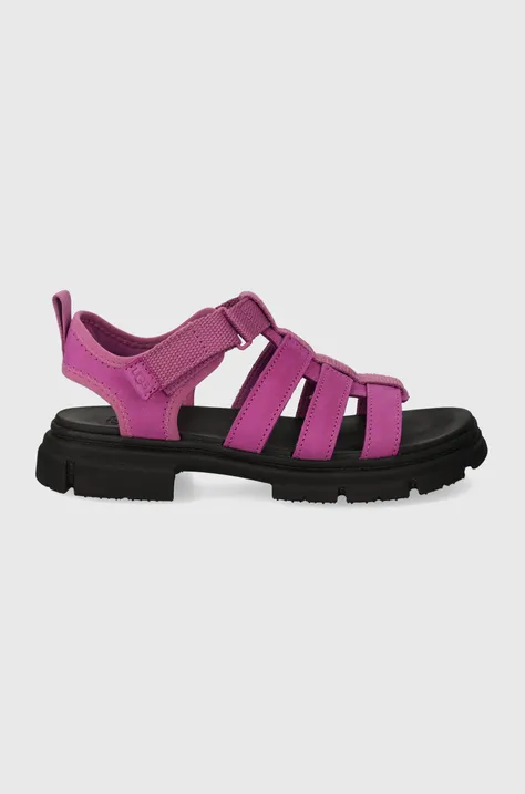 Otroški sandali UGG ASHTON MULTISTRAP vijolična barva