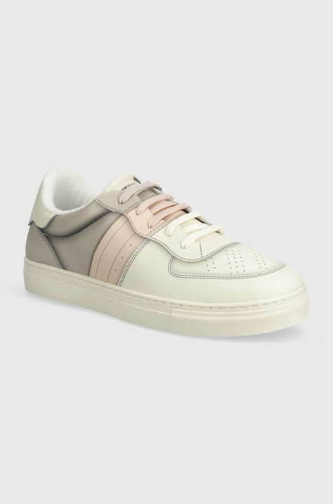 Emporio Armani sneakersy skórzane kolor beżowy