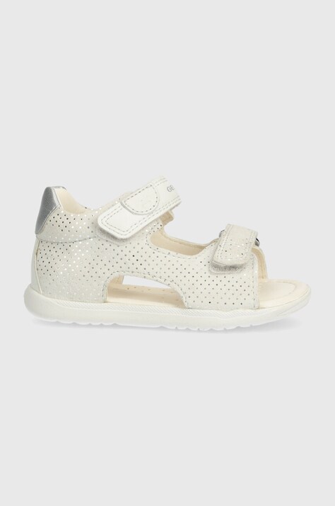 Geox sandale din piele intoarsa SANDAL MACCHIA culoarea bej