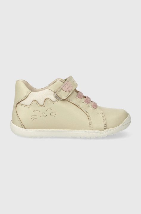 Geox scarpe da ginnastica per bambini in pelle MACCHIA colore beige