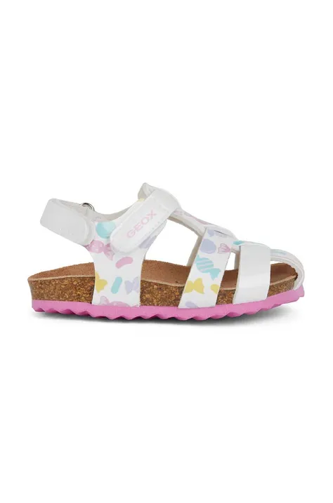 Detské sandále Geox SANDAL CHALKI biela farba