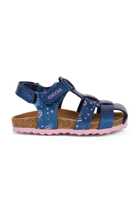 Otroški sandali Geox SANDAL CHALKI mornarsko modra barva