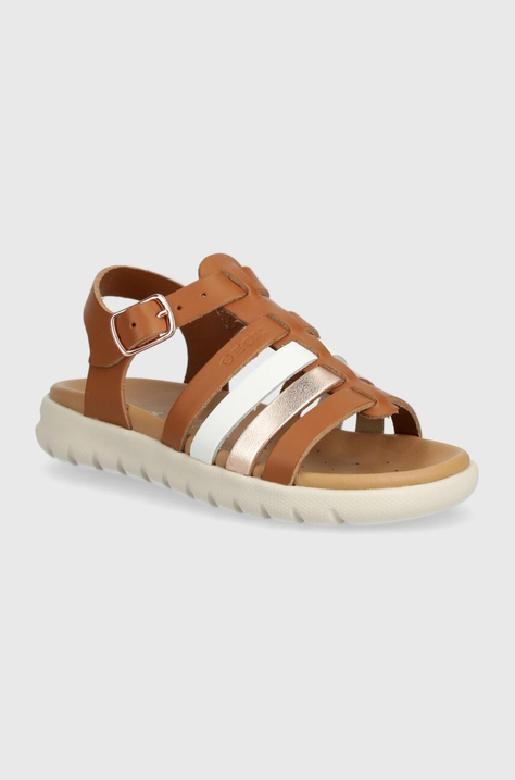 Geox sandali in pelle bambino/a SANDAL SOLEIMA colore marrone