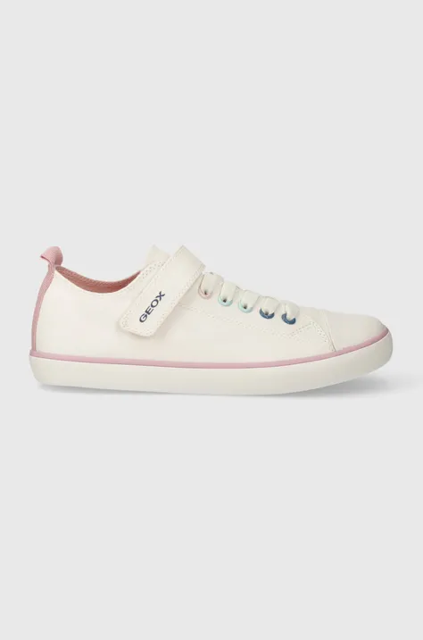 Παιδικά πάνινα παπούτσια Geox GISLI χρώμα: άσπρο