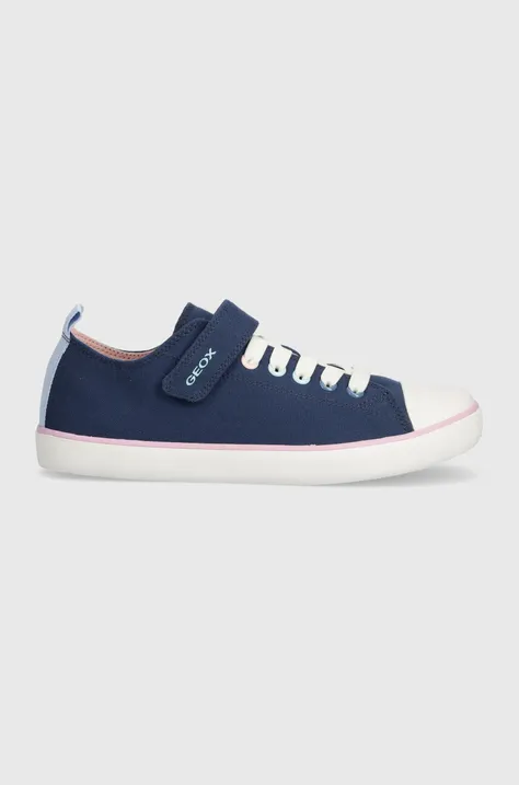 Παιδικά πάνινα παπούτσια Geox GISLI χρώμα: ναυτικό μπλε