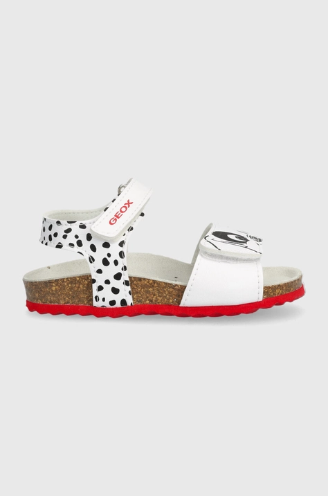 Geox sandale copii x Disney, SANDAL CHALKI culoarea alb