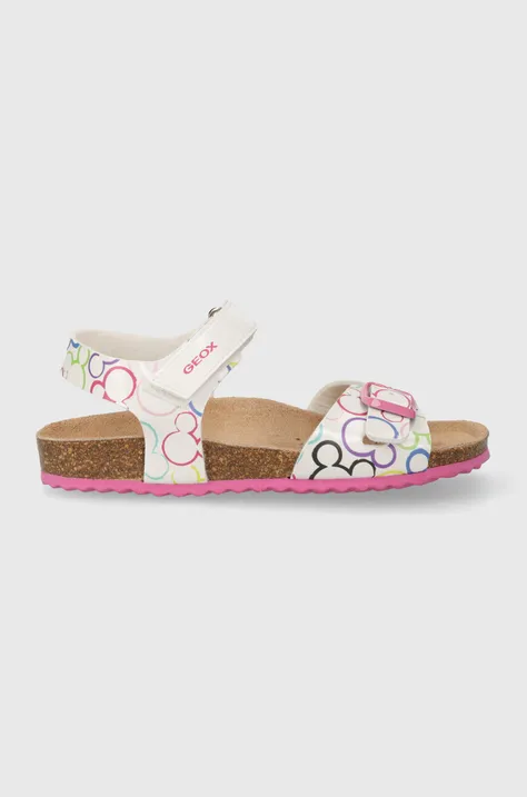 Otroški sandali Geox x Disney bela barva