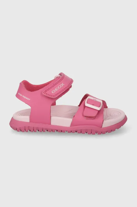 Otroški sandali Geox SANDAL FUSBETTO roza barva
