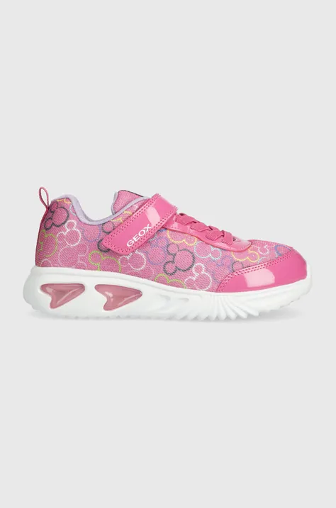Sneakers boty Geox ASSISTER x Disney růžová barva