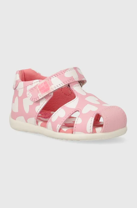 Dětské kožené sandály Agatha Ruiz de la Prada růžová barva