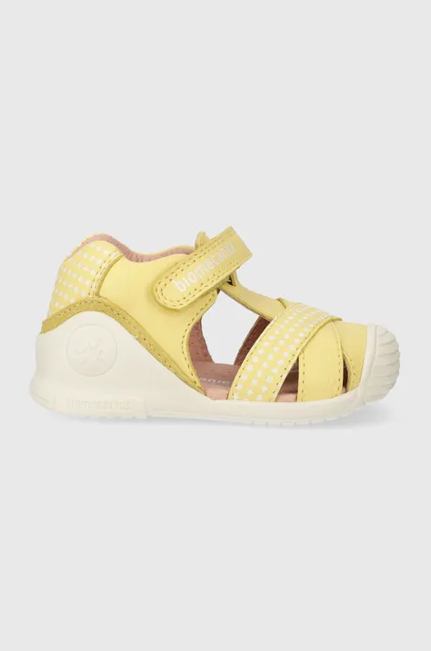 Biomecanics sandali in pelle bambino/a colore giallo