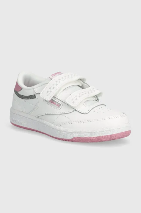 Dětské kožené sneakers boty Reebok Classic Club C bílá barva, 100075110
