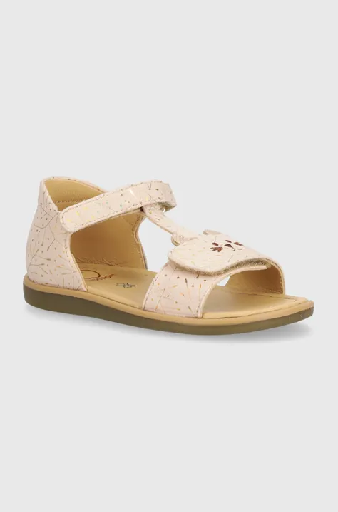 Detské semišové sandále Shoo Pom TITY MIAOU béžová farba