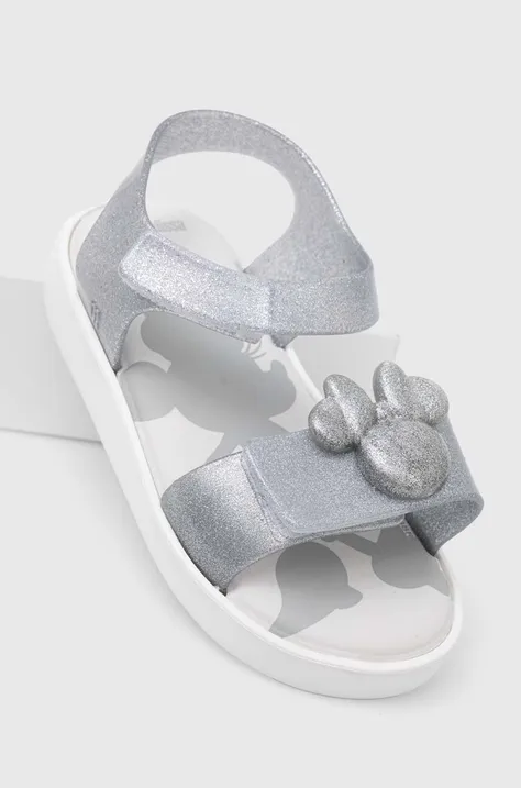 Dětské sandály Melissa JUMP DISNEY 100 BB stříbrná barva