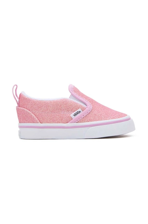 Дитячі кеди Vans TD Slip-On V колір рожевий