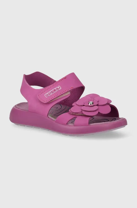 Дитячі замшеві сандалі Primigi колір рожевий