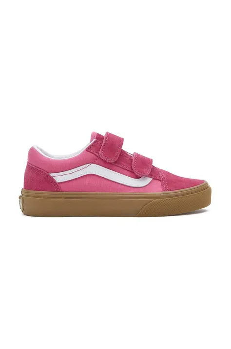 Παιδικά πάνινα παπούτσια Vans Old Skool V χρώμα: ροζ