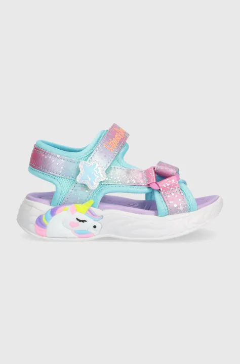 Дитячі сандалі Skechers UNICORN DREAMS SANDAL MAJESTIC BLISS колір бірюзовий