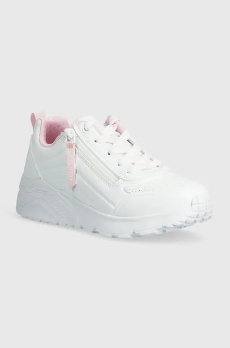 Παιδικά αθλητικά παπούτσια Skechers UNO LITE EASY ZIP χρώμα: άσπρο