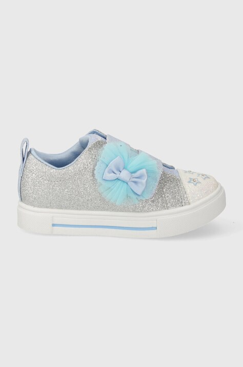 Skechers tenisówki dziecięce TWINKLE SPARKS GLITTER GEMS kolor srebrny