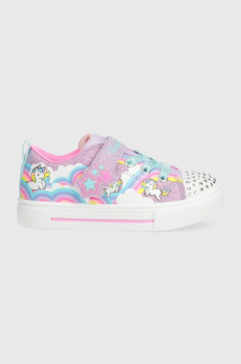 Skechers tenisówki dziecięce TWINKLE SPARKS JUMPIN CLOUDS kolor fioletowy