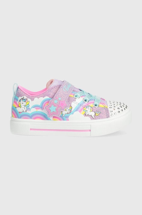 Детски ниски кецове Skechers TWINKLE SPARKS JUMPIN CLOUDS в лилаво