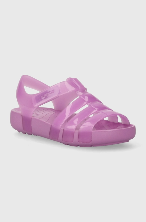 Detské sandále Crocs ISABELLA JELLY SANDAL fialová farba