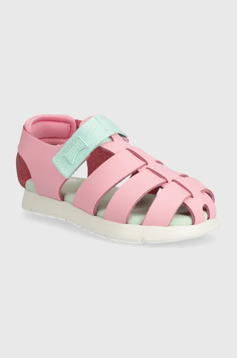 Detské kožené sandále Camper ružová farba