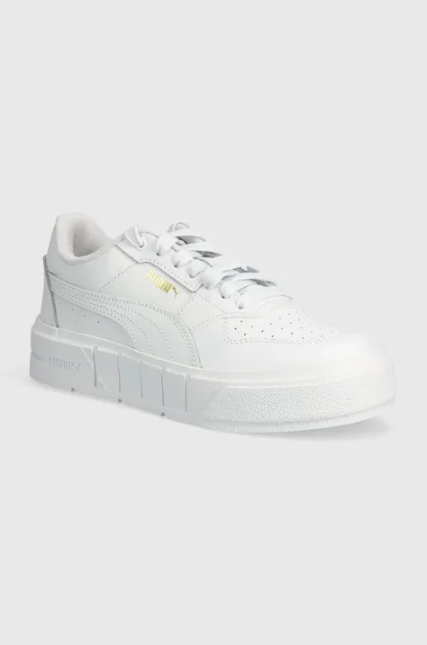 Παιδικά αθλητικά παπούτσια Puma Cali Court Lth Jr χρώμα: άσπρο