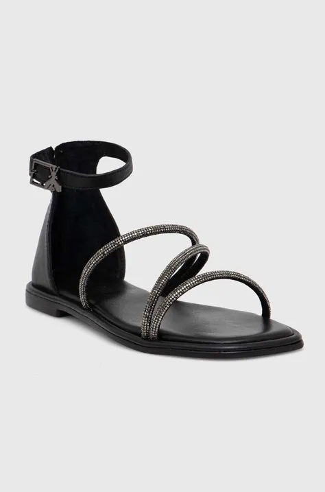 Dětské sandály Patrizia Pepe černá barva