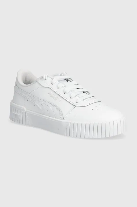 Παιδικά αθλητικά παπούτσια Puma Carina 2.0 Jr χρώμα: άσπρο