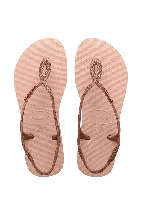 Havaianas sandale copii LUNA PREMIUMI BALLET culoarea roz