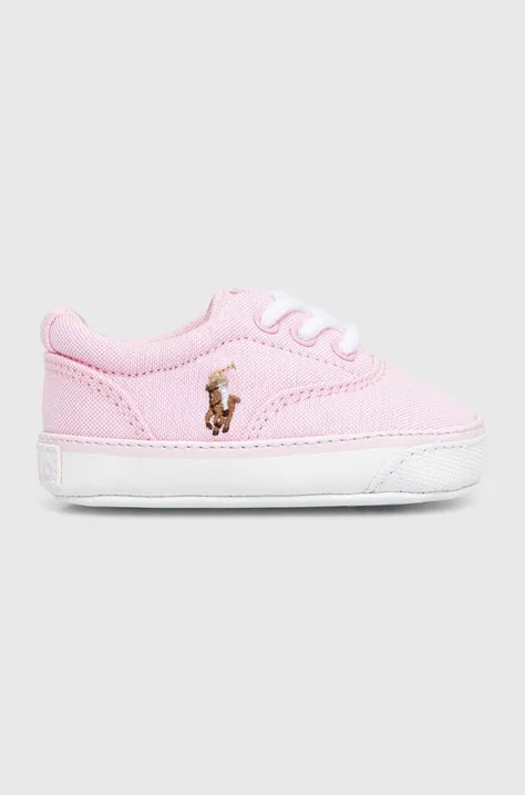 Čevlji za dojenčka Polo Ralph Lauren roza barva