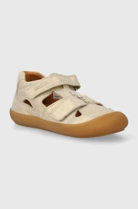 Detské nubukové sandále Froddo béžová farba