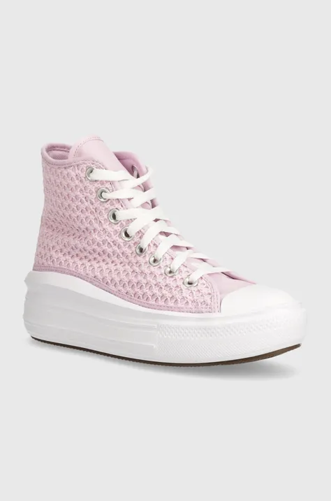 Παιδικά πάνινα παπούτσια Converse A07358C χρώμα: ροζ